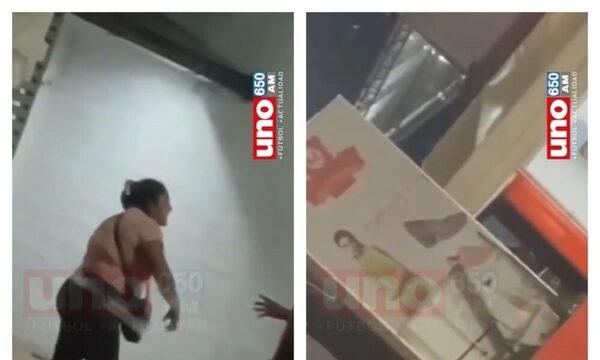 (Video) ¿Pelea de pareja? Doña persigue con palo a un tipo en la calle