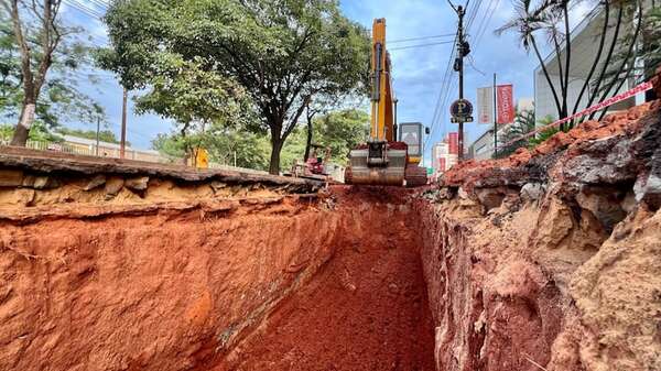 Avenida Mariscal López: los trabajos continúan y el tránsito sigue interrumpido - Nacionales - ABC Color