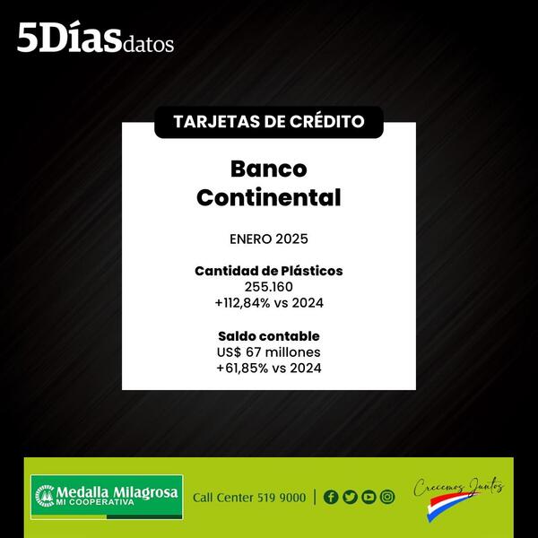 A enero, la cartera de crédito con tarjetas del Banco Continental aumentó 61% | Bancos | 5Días