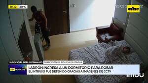 Encarnación: cámaras captan a ladrón que entró a una casa mientras dueños dormían - ABC Noticias - ABC Color