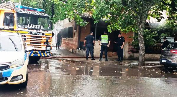 Llamativo incendio en el Juzgado de Paz de Luque •