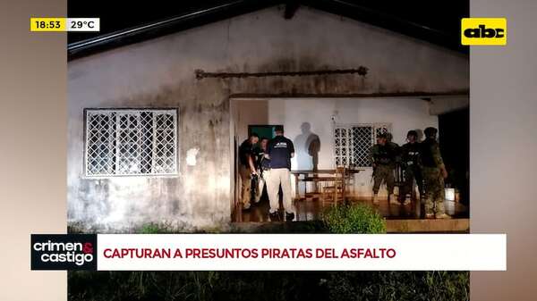 Video: Capturan a presuntos piratas del asfalto que estarían involucrados en atraco a camión en Carayaó - ABC TV - ABC Color