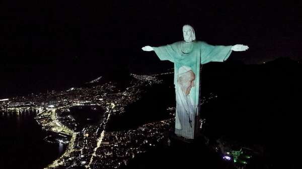 El Cristo Redentor de Río de Janeiro envía un mensaje de “fuerza” al papa Francisco - Mundo - ABC Color