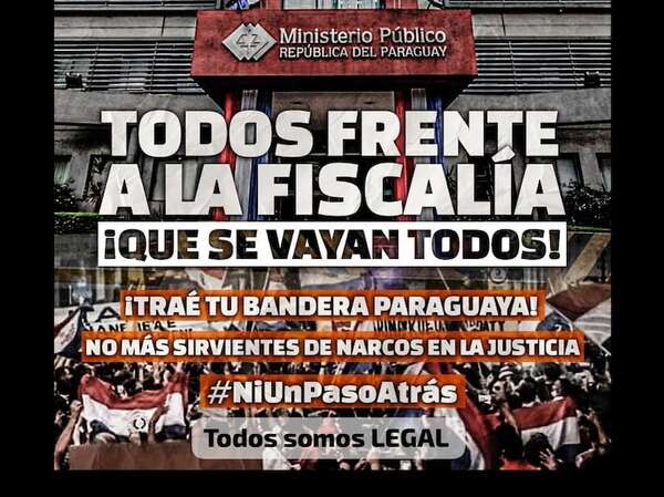 Indignados marcharán hoy frente a la Fiscalía contra los “sirvientes de narcos” - Política - ABC Color