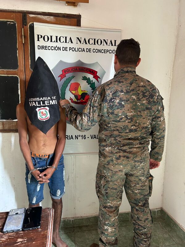Aprehensión de un joven en Vallemí por supuesto hurto agravado