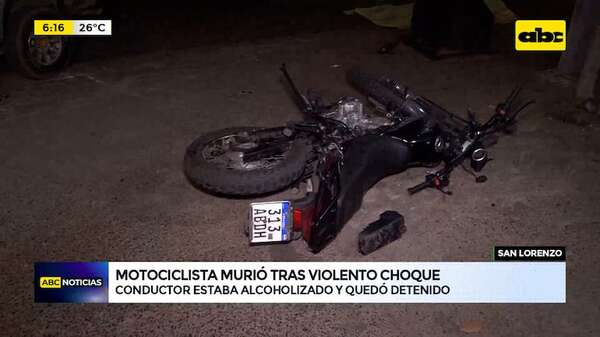 Video: Motociclista murió tras violento choque en San Lorenzo - ABC Noticias - ABC Color