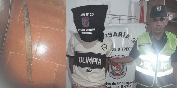 AMENAZÓ A VECINOS CON UN MACHETE Y TERMINÓ PRESO