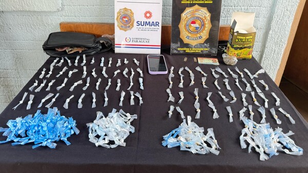 Operativo de Senad arroja cuatro detenidos y 600 dosis de droga incautadas en Asunción y Limpio