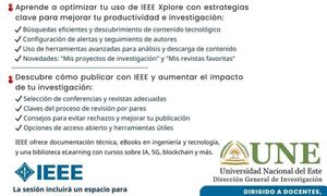 Organizan taller sobre uso y manejo de la plataforma IEEE Xplore