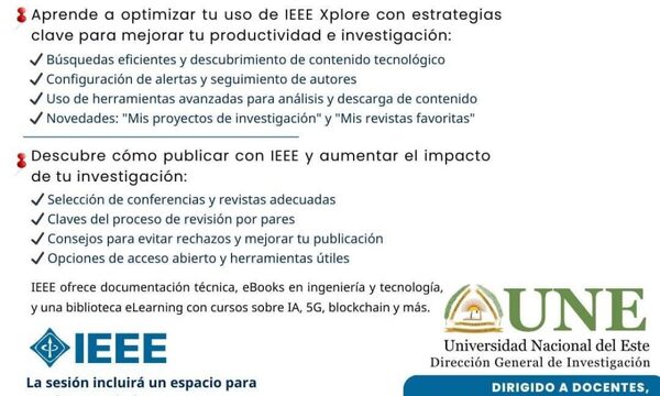 Organizan taller sobre uso y manejo de la plataforma IEEE Xplore