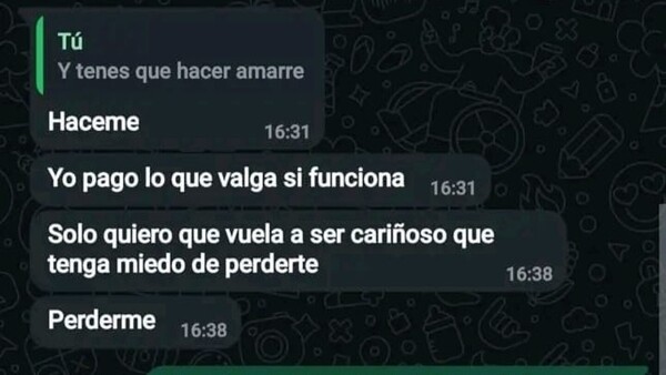 Payesero escrachó a su clienta por pedir amarre gratis