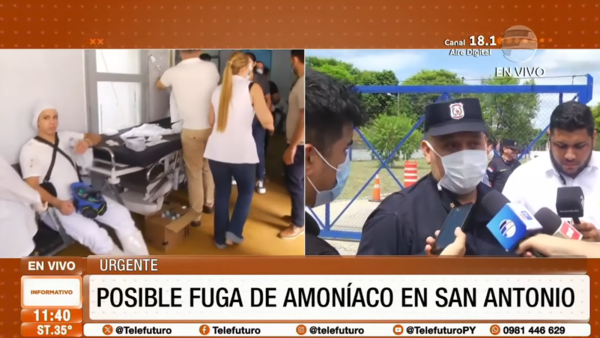 Fuga de amoniaco en un frigorífico dejó varios trabajadores afectados