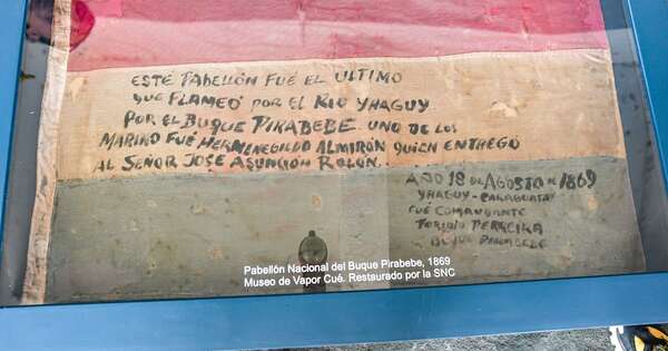 Diario HOY | Devuelven a Vapor Cue su histórica bandera Piraveve, flameada por última vez en 1869