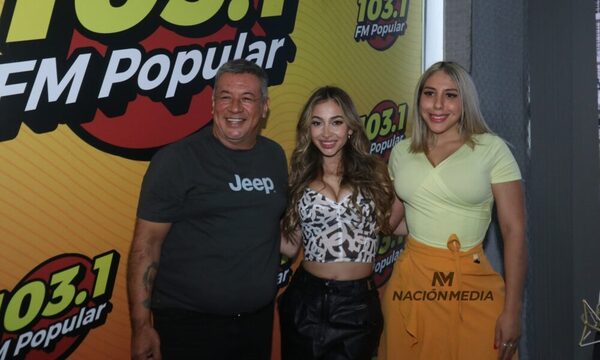 Mar Solís visitó la Popu FM: “Estoy emocionada, mañana voy a vivir una noche mágica con el público de Paraguay”