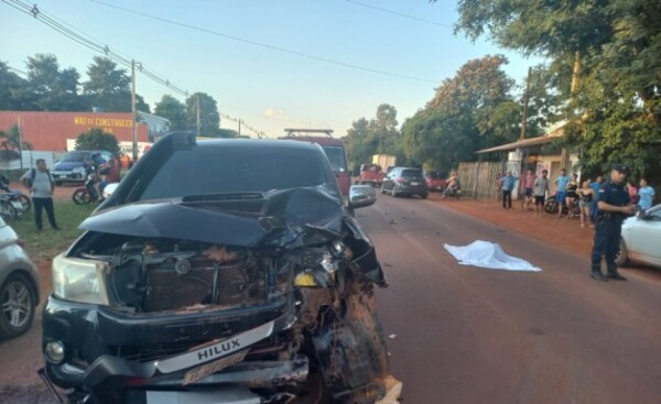 Motociclista muere tras violento choque en Minga Guazú