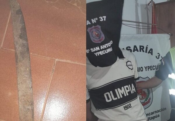 Karai amenazó a sus vecinos con machete y quedó preso