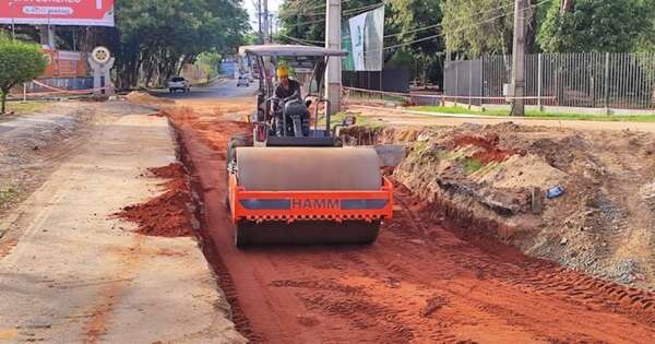 La Nación / Renovación de avenida alcanza 34 % de avance