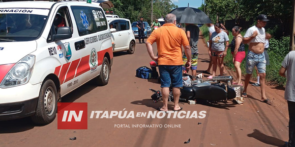 JOVEN MOTOCICLISTA RESULTA HERIDA EN CHOQUE EN ENCARNACIÓN