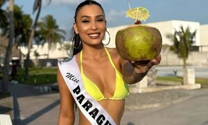 Jazmín Mernes, listísima para representarnos esta noche en la gala de Miss Mesoamérica en El Salvador