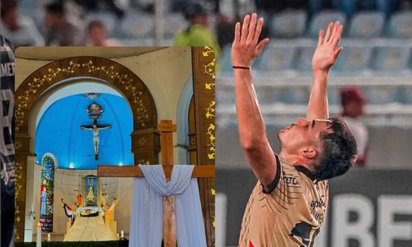 Después de clavar dos goles en la Libertadores, Wilder se fue con su novia a agradecer a la Virgencita