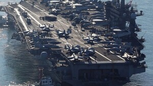 Portaaviones nuclear visita Corea del Sur en muestra de fuerza tras el regreso de Trump
