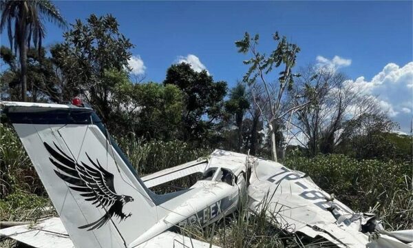 Avioneta perdió potencia y cayó en Aeropuerto de Saltos del Guairá