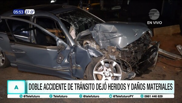 Doble accidente de tránsito dejó heridos y daños materiales en Villa Elisa