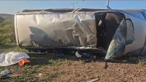 Paraguarí: Bache causa vuelco de vehículo y accidente deja dos muertos y cinco heridos