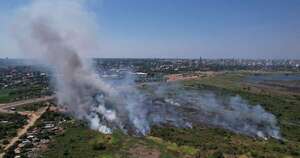 La Nación / Reportan incendio en zona del Bañado Sur