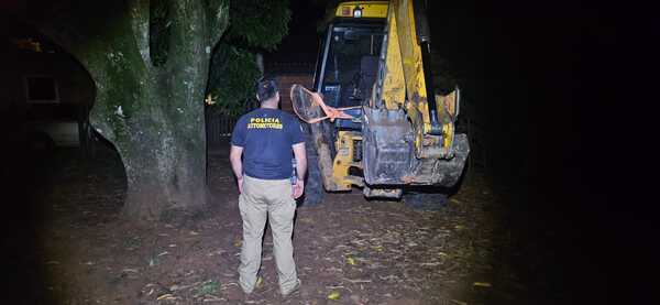 Canindeyú: Policía detiene a brasileño y confiscan maquinaria pesada.