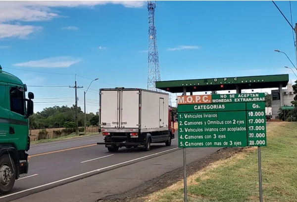 MOPC traslada peaje de Coronel Bogado, pero la suba del precio se mantiene en nuevo puesto - Noticiero Paraguay