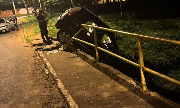 Vehículo cae desde un puente cerca del Lago La República