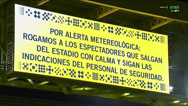 Versus / Alerta de lluvia e inundaciones aplaza un partido de LaLiga de España