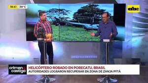 Recuperan helicóptero robado en Brasil: lo vinculan con el tráfico internacional de cocaína - Crimen y castigo - ABC Color