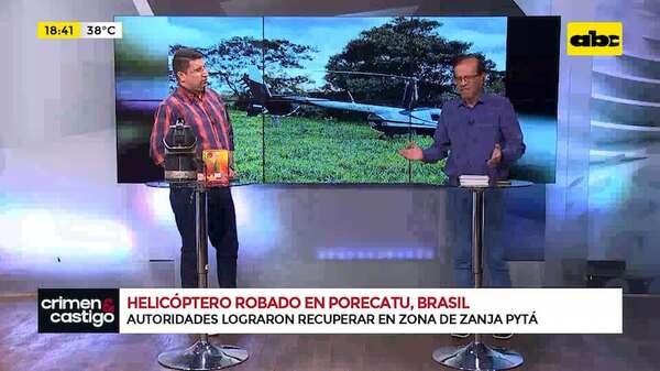 Recuperan helicóptero robado en Brasil: lo vinculan con el tráfico internacional de cocaína - Crimen y castigo - ABC Color