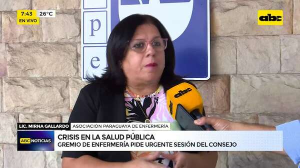 Crisis en salud pública: enfermeros piden reunión del Consejo Nacional - ABC Noticias - ABC Color