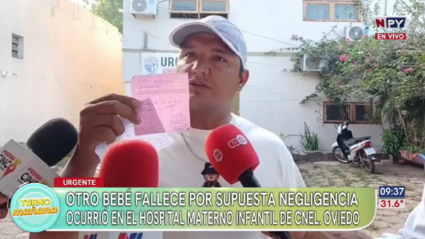 Otro recién nacido fallece por supuesta negligencia: "En vez de tenerlo en brazos tengo el acta de defunción"