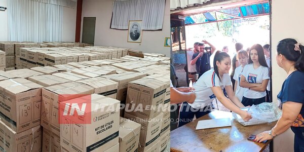 INICIA DISTRIBUCIÓN DE KITS DE ÚTILES ESCOLARES EN ITAPÚA