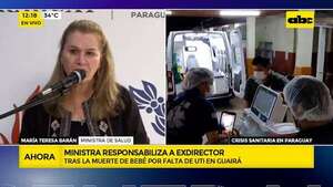 Muerte por UTI fantasma en Guairá: ministra responsabiliza a exdirector de hospital  - ABC Noticias - ABC Color