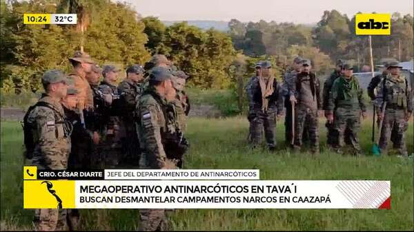 Despliegue policial en Caazapá: destruyen plantaciones del Clan Díaz - ABC Noticias - ABC Color