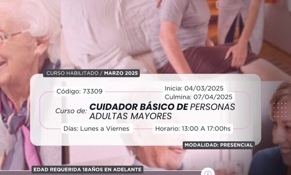 Capacitación en cuidado de adultos mayores en Franco