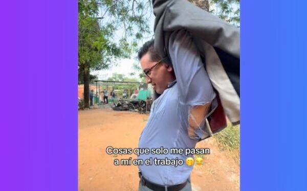 “Cosas que no se ven en pantalla”, he’i cronista que salió a trabajar con su camisa rota