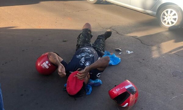 Accidente de tránsito deja un motociclista herido