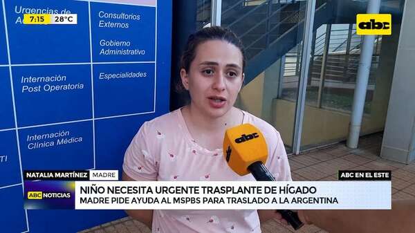 CDE: Niño de dos años necesita urgente trasplante de hígado - ABC TV - ABC Color