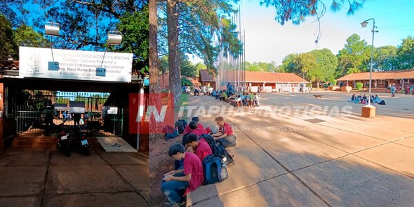 ESTUDIANTES DEL COLEGIO TÉCNICO DE ENCARNACIÓN EXIGEN ALMUERZO ESCOLAR