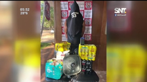 Detienen a hombre en Luque por robo de cervezas y otros artículos - SNT