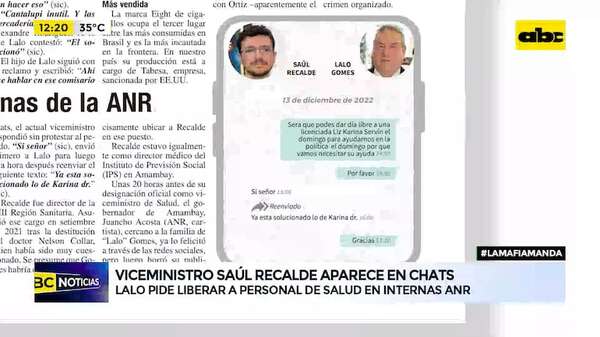 Nuevo viceministro también “chateaba” con Lalo: pedido de lugares y permisos especiales - ABC Noticias - ABC Color
