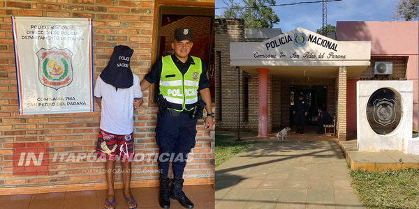 DETIENEN A HOMBRE CON ORDEN DE CAPTURA EN SAN PEDRO DEL PARANÁ