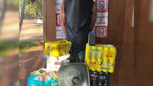Borracho ñembo responsable: Robó cerveza y pañales, pero fue detenido