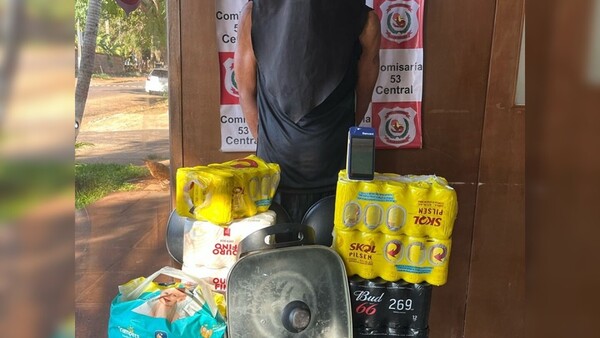 Borracho ñembo responsable: Robó cerveza y pañales, pero fue detenido
